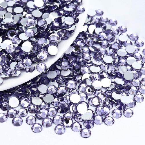 Rhinestones, Acrylic, Flatback, Round, Light Amethyst, 2mm - BEADED CREATIONS