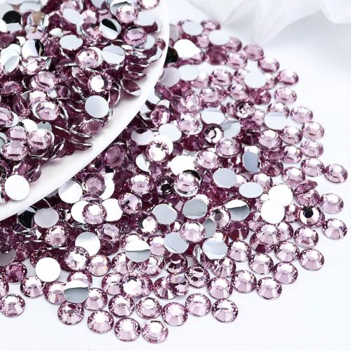 Rhinestones, Acrylic, Flatback, Round, Light Pink, 2mm - BEADED CREATIONS