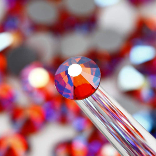 Rhinestones, Hot Fix, Iron On, Light Siam AB, DMC Rhinestones, SS6 - BEADED CREATIONS