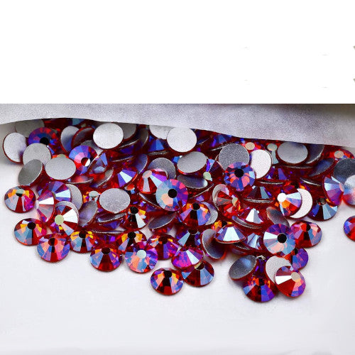 Rhinestones, Hot Fix, Iron On, Light Siam AB, DMC Rhinestones, SS6 - BEADED CREATIONS