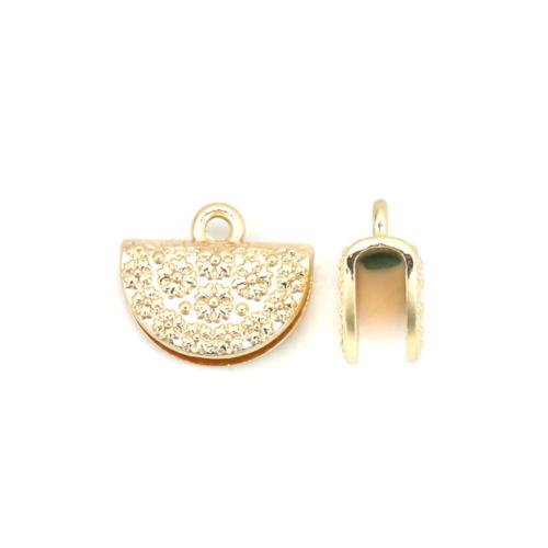 Ribbon Crimp Ends, U-Shape, Textured, Floral, Gold Plated, 16x13mm - BEADED CREATIONS