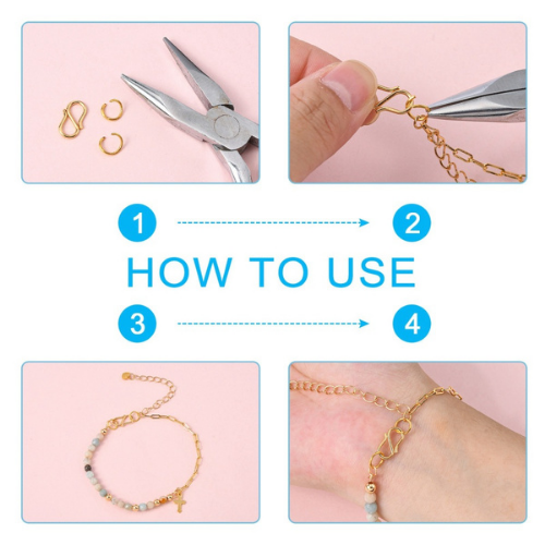 S Hook Clasps, Stainless Steel, 18K Gold Plated, 12.5x6.5mm  BEADED CREATIONS