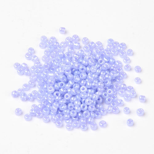 Seed Beads, Glass, Ceylon, #8, Round, Lilac, 3mm - BEADED CREATIONS