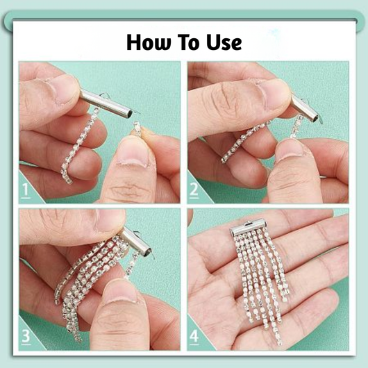 Slide-On, End Clasp Tubes, Stainless Steel, Silver, 20mm - BEADED CREATIONS