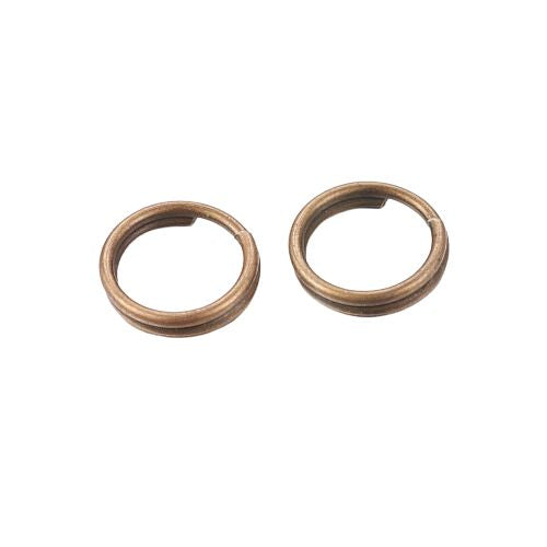 Split Rings, Round, Antique Bronze, Iron, 6mm - BEADED CREATIONS