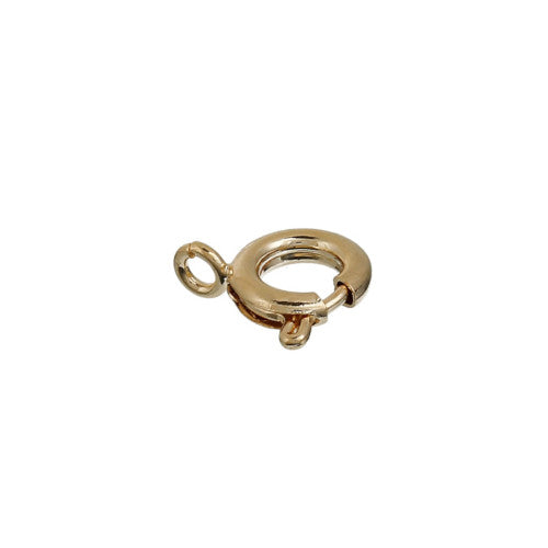 Spring Ring Clasps, 14K Gold Plated, Alloy, 10mm - BEADED CREATIONS