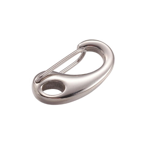 Spring Hook Clasps, Silver, Stainless Steel, 16x8mm - BEADED CREATIONS