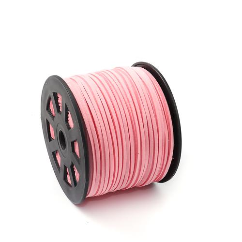 Suede Cord, Microfiber, Flat, Pink, 2mm - BEADED CREATIONS