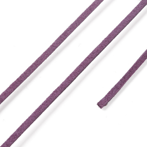 Suede Cord, Microfiber, Flat, Purple, 2-2.5mm - BEADED CREATIONS