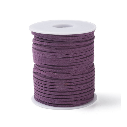 Suede Cord, Microfiber, Flat, Purple, 2-2.5mm - BEADED CREATIONS