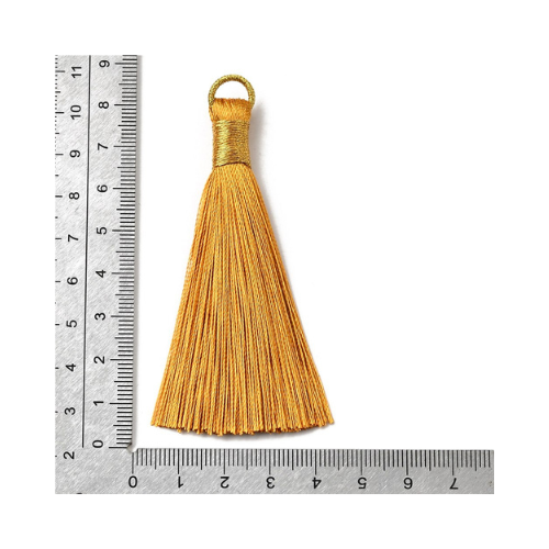 Tassels, Polyester, Warm Orange, 80-83mm - BEADED CREATIONS