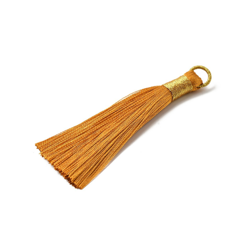 Tassels, Polyester, Warm Orange, 80-83mm - BEADED CREATIONS