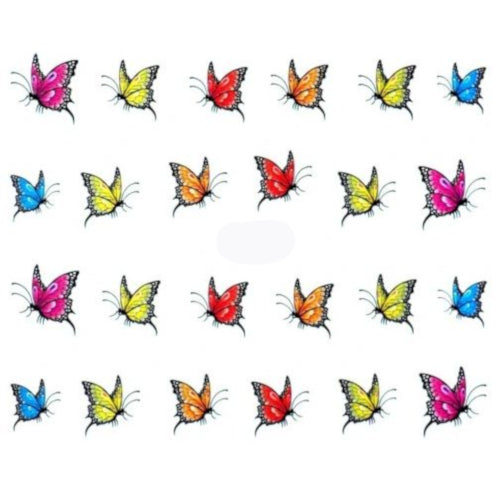 Water Transfer Decals, Nail Art, Butterflies, Assorted Colors - BEADED CREATIONS