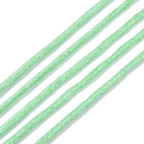 Waxed Cotton Cord, Light Green, 1.5mm - BEADED CREATIONS