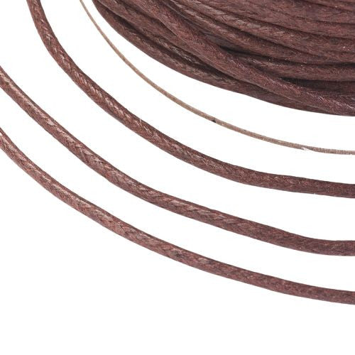 Waxed Cotton Cord, Saddle Brown, 1.5mm - BEADED CREATIONS