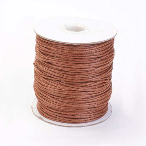 Waxed Cotton Cord, Sienna, 1.5mm - BEADED CREATIONS