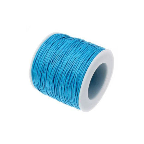 Waxed Cotton Cord, Sky Blue, 1.5mm - BEADED CREATIONS