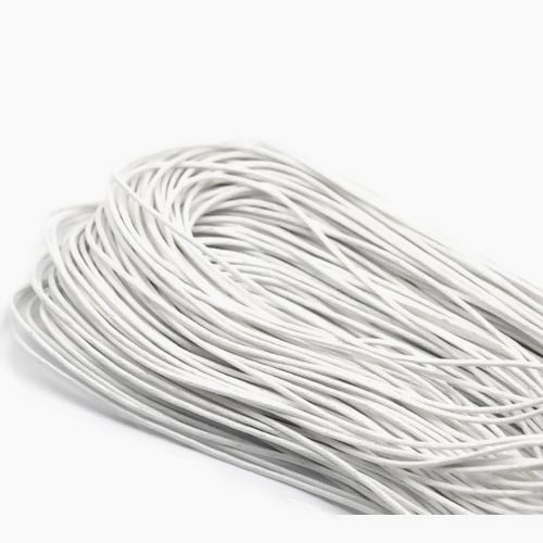 Waxed Cotton Cord, White, 1.5mm - BEADED CREATIONS