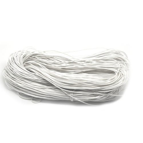 Waxed Cotton Cord, White, 1.5mm - BEADED CREATIONS