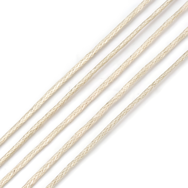Waxed Cotton Cord, Beige, 1.5mm - BEADED CREATIONS