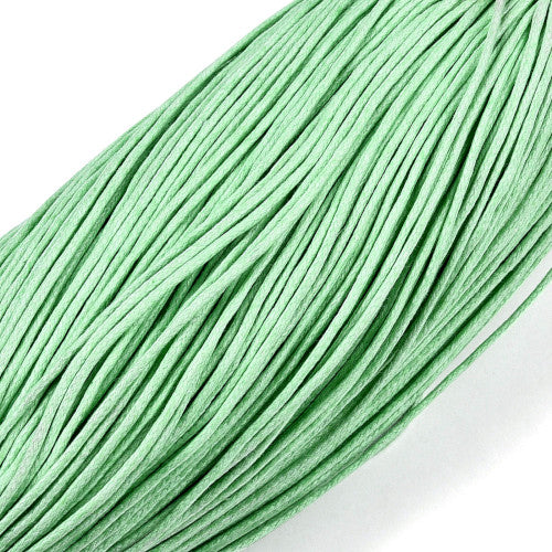 Waxed Cotton Cord, Light Green, 1.5mm - BEADED CREATIONS