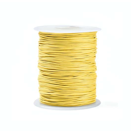 Waxed Cotton Cord, Yellow, 1mm - BEADED CREATIONS