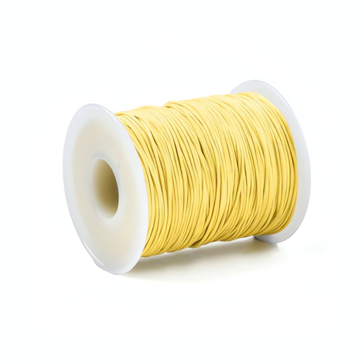 Waxed Cotton Cord, Yellow, 1mm - BEADED CREATIONS