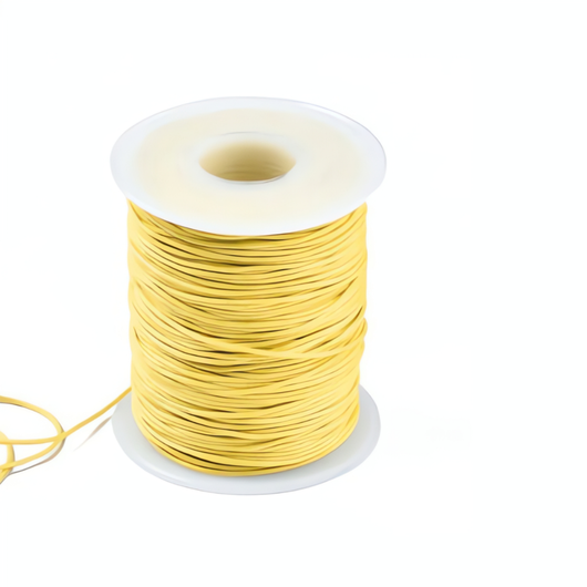 Waxed Cotton Cord, Yellow, 1mm - BEADED CREATIONS
