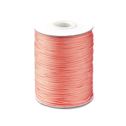 Waxed Polyester Cord, Coral, 1mm - BEADED CREATIONS