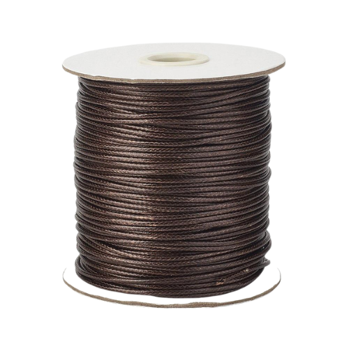 Waxed Polyester Cord, Dark Brown, 2mm - BEADED CREATIONS