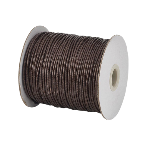 Waxed Polyester Cord, Dark Brown, 2mm - BEADED CREATIONS