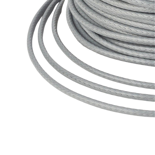 Waxed Polyester Cord, Light Grey, 2mm - BEADED CREATIONS
