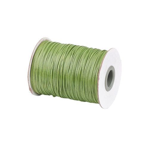 Waxed Polyester Cord, Olive Drab, 1mm - BEADED CREATIONS