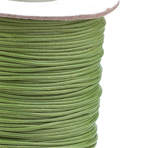 Waxed Polyester Cord, Olive Drab, 1mm - BEADED CREATIONS