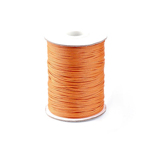 Waxed Polyester Cord, Peru Brown, 1mm - BEADED CREATIONS