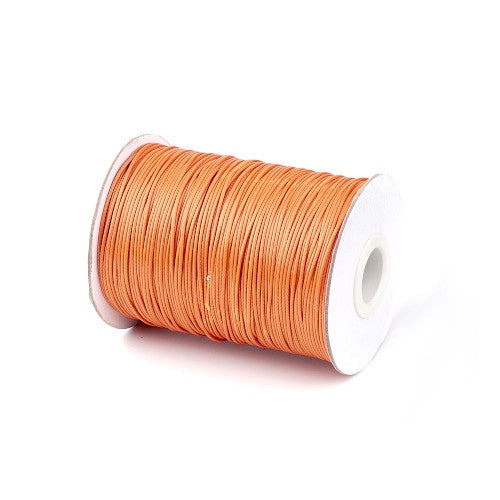 Waxed Polyester Cord, Peru Brown, 1mm - BEADED CREATIONS