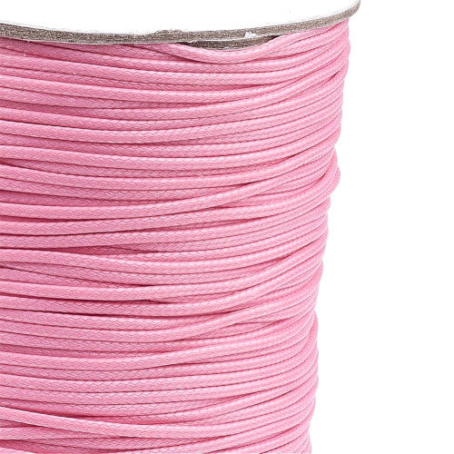 Waxed Polyester Cord, Pink, 1mm - BEADED CREATIONS