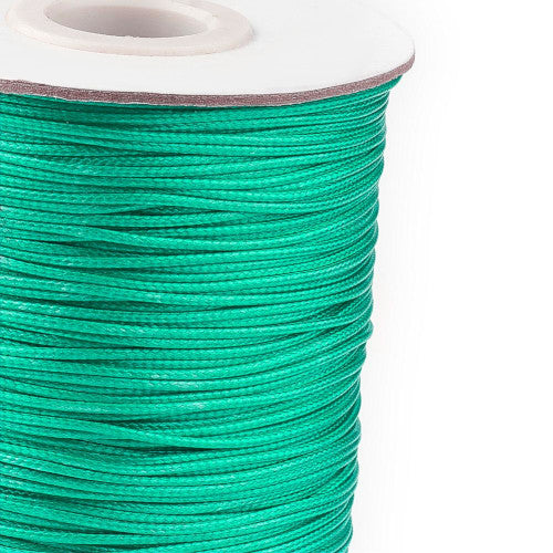 Waxed Polyester Cord, Sea Green, 1mm - BEADED CREATIONS