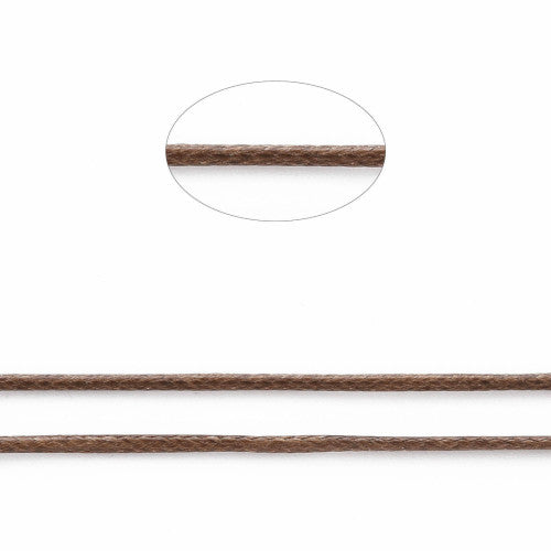 Waxed Polyester Cord, Sienna, 1mm - BEADED CREATIONS