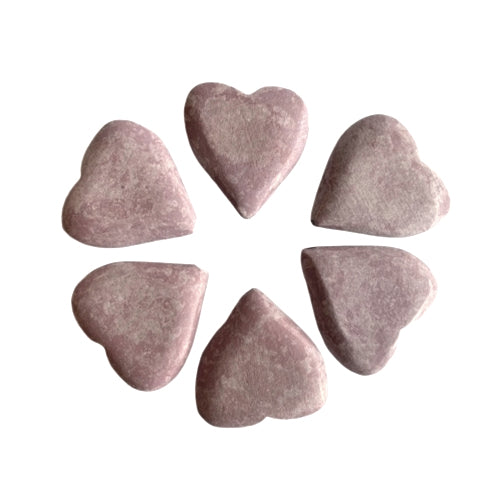 Wood Beads, Heart, Color Washed, Lilac, 35mm - BEADED CREATIONS