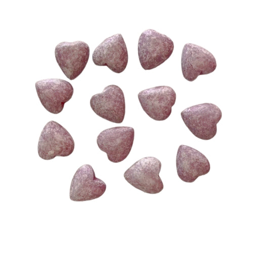 Wood Beads, Heart, Half-Drilled, Color Washed, Lilac, 22mm - BEADED CREATIONS