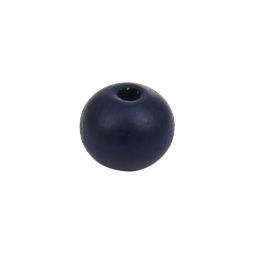 Wood Beads, Round, Painted, Navy Blue, 10mm - BEADED CREATIONS