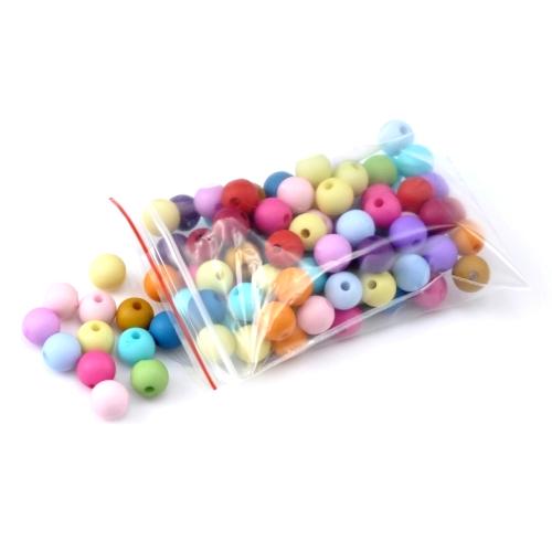 Acrylic Beads, Round, Bubblegum, Opaque, Assorted, 8mm - BEADED CREATIONS