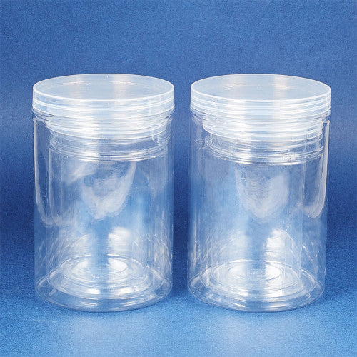 Bead Storage Containers, Column, Plastic, Clear, 3 Sizes - BEADED CREATIONS