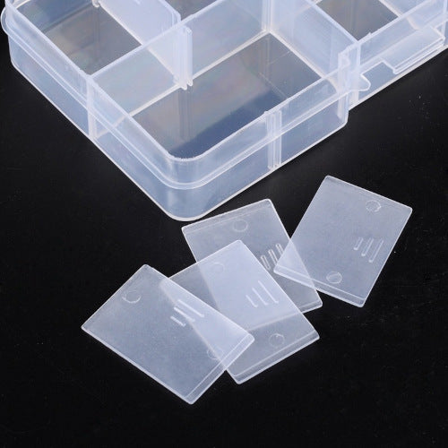 Bead Storage Containers, Plastic Storage Organizer, 10 Compartments, With Adjustable Dividers, 13cm - BEADED CREATIONS