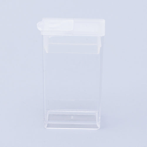 Bead Storage Containers, Storage Box, With Plastic Flip Top, Rectangle, Clear, 5x2.7x1.2cm - BEADED CREATIONS