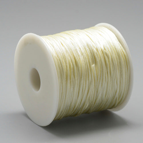 Beading Cord, Nylon Cord, Rattail, Satin Cord, Ivory, 2.5mm - BEADED CREATIONS