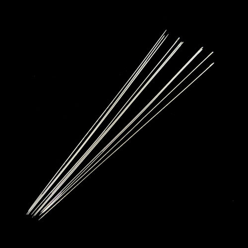 Beading Needles, Silver, Stainless Steel, 100x0.7mm - BEADED CREATIONS