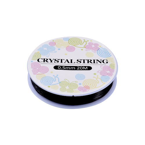Beading Thread, Elastic Crystal Thread, Stretch Crystal Tec, Black, 0.5mm - BEADED CREATIONS