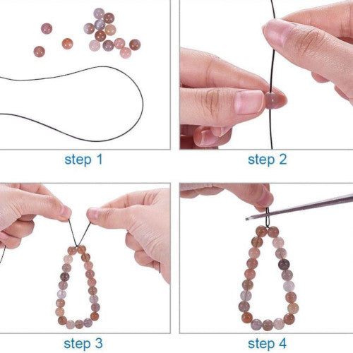 How to tie a knot with elastic beading thread/crystal tec 0.8